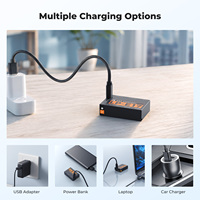 K&F Concept Lot de 2 batteries pour appareil photo Canon LP-E17 avec port de charge Type-C et indicateur de niveau de batterie 1050mAh