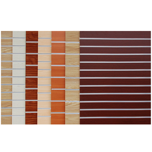 Cửa Hàng hiển thị sử dụng tấm slatwall bóng <span class=keywords><strong>MDF</strong></span> fiberboard hardboard cho các cửa hàng bán lẻ E1 tiêu chuẩn sợi gỗ cho siêu thị - Product Image 5