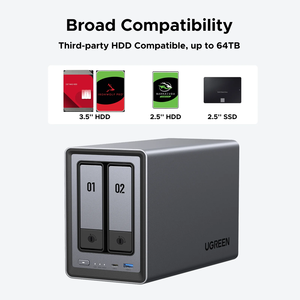 NASync Storage DXP2800 2-bay, ซีพียู N100 Quad-core, แรม 8GB DDR5, พอร์ต LAN 2.5GbE, 4K HDMI, รุ่นไม่มีดิสก์ DXP2800 - Product Image 2