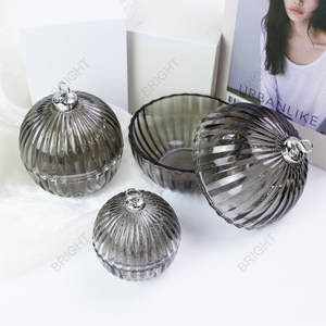 Sang Trọng Bóng Hình Dạng Nến Jar Cho Giáng Sinh Rõ Ràng Geo Cắt Nến Container Với Xử Lý Cho Trang Trí Nội Thất - Product Image 6