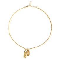 Collier bouddhiste Pixiu Vajra vintage en alliage doré pour femmes, design exquis, tendance, polyvalent, pendentif haut de gamme