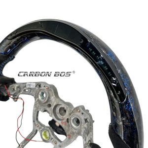 Volante de Fibra de Carbono Forjado Azul con LED y Alcántara para Hyundai Elantra <span class=keywords><strong>N</strong></span> I30 <span class=keywords><strong>I20</strong></span> 2019 2020 2021 2022 <span class=keywords><strong>2023</strong></span> 2024 2025 - Product Image 3