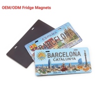 Aimants de réfrigérateur rectangulaires en gros, souvenirs de Californie, pour décorer les plaques d'immatriculation en aluminium de San Francisco et de Los Angeles