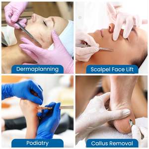 Cuchilla Dermaplane ZS 10R, cuchillas quirúrgicas estériles, 10R bisturí quirúrgico de acero inoxidable, cuchillas Dermaplaning empaquetadas individualmente - Product Image 3