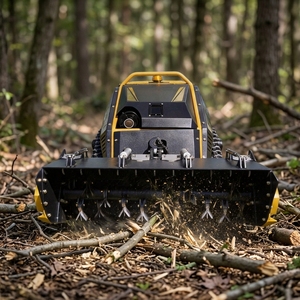 Trituradora <span class=keywords><strong>de</strong></span> Madera con Martillos Rotatorios <span class=keywords><strong>para</strong></span> Caminos Forestales, Cortadora <span class=keywords><strong>de</strong></span> Césped con Orugas RC, Corte <span class=keywords><strong>de</strong></span> 1000 mm, Pendiente <span class=keywords><strong>de</strong></span> 35 Grados - Product Image 1