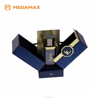 Emballage de boîte de parfum cosmétique en carton de luxe avec impression personnalisée, flacon de parfum en verre vide de 50 ml avec boîte, emballage magnétique