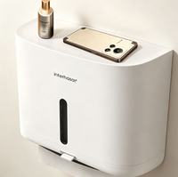 Boîte à mouchoirs de style minimaliste moderne, boîte de rangement pour mouchoirs murale sans perçage, porte-papier toilette