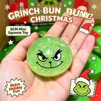 Mini jouet anti-stress Grinch de Noël, boîte mystère en forme de boulette, 5 cm, en TPR souple à rebond lent, pour soulager le stress, vente en gros