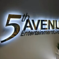 Enseigne lumineuse LED néon en acrylique avec lettres 3D métalliques rétroéclairées pour entreprises, magasins, utilisation extérieure, voitures, cafés, commerces mobiles et entreprises