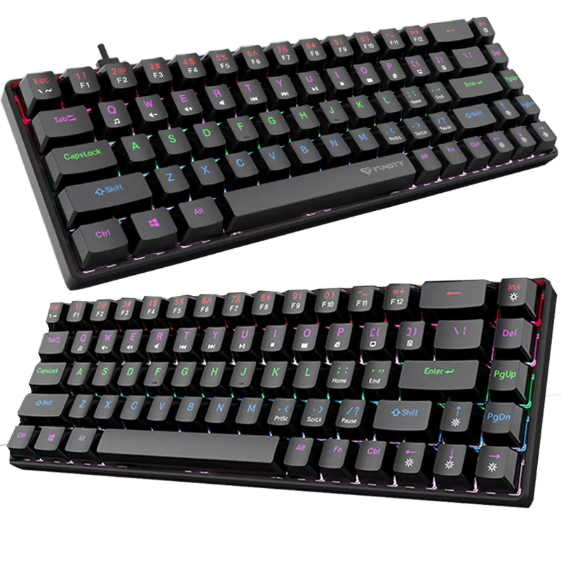 Real Mechanical Keyboard 68 Keys RGB Backlight Gaming Keyboard 3 Mode Wired Wireless BT 60% mechanical Keyboard