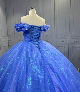 Mumuleo Bleu <span class=keywords><strong>Fairy</strong></span> <span class=keywords><strong>Tail</strong></span> Inspiré Quinceanera Robes Azul Vestidos De 15 Quinceaneras Xv Anos 2025 Debutantes Para 15 - Product Image 3