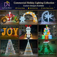 Décoration de Noël, éclairage festif, boîte cadeau, décor de centre commercial, éclairage LED 3D géant extérieur imperméable, motif lumineux commercial