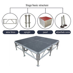 TENTCHO, индивидуальная, 4x8, сценическая платформа для проведения мероприятий на открытом воздухе, концертная деревянная мини-портативная сценическая платформа - Product Image 6