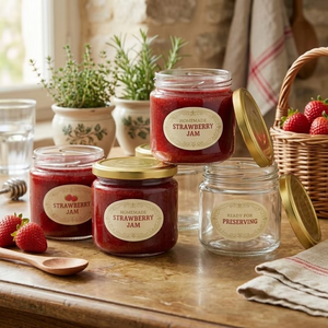 Envases de vidrio, tarros de vidrio con tapa, tarros de vidrio para mermelada, miel, personalizados, de 380 ml, 250 ml, 240 ml, 8 oz, para mermeladas. - Product Image 1