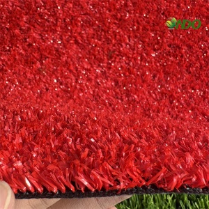 Entrega Rápida, Césped Artificial Rojo de 10 mm, 2x25 m/rollo, Césped Sintético de Alta Relación Calidad-Precio - Product Image 4