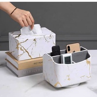 Support de télécommande classique en cuir PU, rotatif à 360 degrés, boîte de rangement pour télécommande de télévision, organisateur de table rotatif, porte-stylo