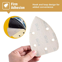En stock 48 pièces de papier abrasif pour ponceuse orbitale 100x140mm 5 trous, oxyde d'aluminium jaune, grain P60-P400, fixation auto-agrippante pour ponçage de précision du bois et du métal