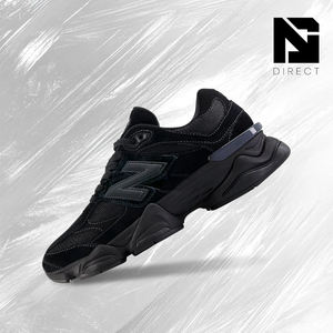 New Balance 9060 Triple Black Suede, baskets d'entraînement originales de créateur, chaussures décontractées de luxe - Product Image 1