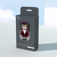 Vente en gros de boîte de papier pour diffuseur d'arômes d'encre de soja Boîte d'emballage biodégradable pour parfum de voiture Boîte de papier pour diffuseur de voiture personnalisée