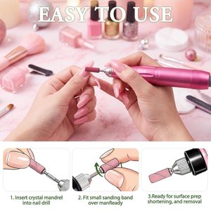 Herramienta de Manicura y Pedicura de 3.1mm, Bandas de Lijado de Grano Fino y Grueso 80 120 150 180 240 para Brocas de Uñas, con Caja - Product Image 2