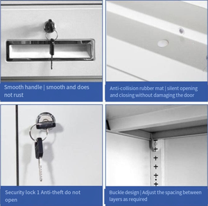 خزانة ملفات فولاذية، خزانة ملفات معدنية بدرجين، خزانة ملفات مكتبية، خزانة تخزين مكتبية، خزانة حديدية مع قفل - Product Image 5