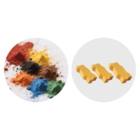 Briques jaunes en poudre, pigment de couleur au oxyde de fer, g