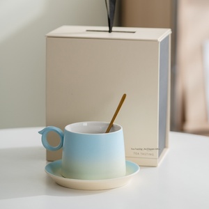 Set Regalo Aziendale di Tazze per <span class=keywords><strong>Caffè</strong></span> e Tè in Stile Cinese Moderno con Manico in Legno per Bevande Calde, Uso Domestico e in Ufficio - Product Image 2