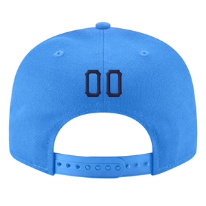 Bán buôn tùy chỉnh bột màu xanh NAVE Trắng khâu hat thêu logo có thể điều chỉnh Snap trở lại hat - Product Image 3