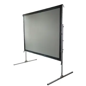 Snelle Vouwen Quick Fold Gemakkelijk Verplaatsen Projector Screen Draagbare Verstelbare Outdoor/Indoor Projectiescherm Met Flight Case