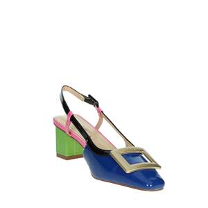 Scarpe con Tacco Laura Biagiotti da Donna, Modello Slingback in Vernice Fucsia, Tacco Largo, Taglia 38 - Product Image 5