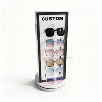 Support de présentation rotatif pour lunettes de soleil en acrylique personnalisé en usine, présentoir en plexiglas pour lunettes de vue pour magasin de détail avec logo personnalisé
