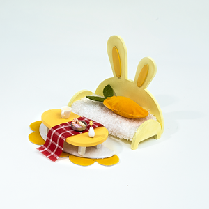 KnowMe hecho a mano 1:12 juego <span class=keywords><strong>de</strong></span> cama <span class=keywords><strong>de</strong></span> bebé en miniatura lindo pequeño conejo DIY casa <span class=keywords><strong>de</strong></span> <span class=keywords><strong>muñecas</strong></span> muebles juguete educativo <span class=keywords><strong>de</strong></span> <span class=keywords><strong>madera</strong></span> - Product Image 4