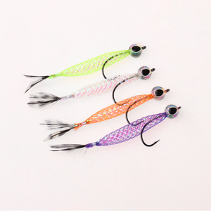 Vente en gros # 4 mouches artificielles 3D à yeux de poisson en Mylar, type Tube Fly <span class=keywords><strong>Flash</strong></span>, pour la pêche au bar, à la truite, au vairon et au saumon - Product Image 1