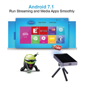 P8i chiếu ngoài trời Android 7.0 480p 100Ansi Lumen <span class=keywords><strong>20</strong></span> 120inch LED <span class=keywords><strong>Pico</strong></span> chiếu - Product Image 2