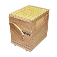 Colmena de Abejas Completa, de Madera Recubierta de Cera, con Flujo Automático de Miel