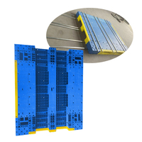 Palettes en plastique HDPE robustes pour usage industriel, entrée 4 directions, 1600*1450mm, pour stockage en entrepôt