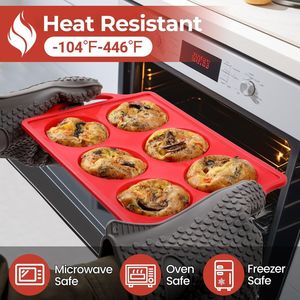 MUYULINS Molde de Silicona Gigante para Pastel y Muffins, Redondo, 6 Tazas, Antiadherente, Libre de BPA, con Marco Metálico Reforzado, Certificado LFGB - Product Image 4
