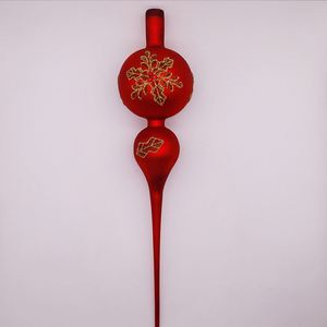 Ornements de Noël personnalisés les plus populaires, en verre, 4*4*8 cm, pendentifs pour arbre, artisanat en verre pour la décoration des fêtes - Product Image 2