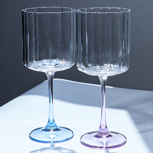 Calice da Vino Personalizzato <span class=keywords><strong>con</strong></span> Design Floreale in Stile Europeo, Bicchiere Colorato <span class=keywords><strong>con</strong></span> Stelo Alto per Bar, Feste e Matrimoni - Product Image 2