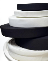 Bande élastique 100% polyester nylon, style chevron noir et blanc, pour textiles de maison, sacs, chaussures