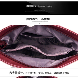 New Women Handbags Messenger Bag Ladies Handbag Triple <b>Zip</b> Pocket Large Crossbody Bag for Women - Product Image 5