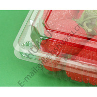 250g boîte à fruits transparente PET récipient à légumes avec trous fermes et supermarchés boîte à tomates cerises