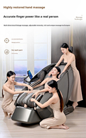 Silla de masaje de cuerpo completo 4D de lujo de gama alta C80 AI Smart Heat Zero Gravity Shiatsu portátil SL Track Robot plegable portátil de mano