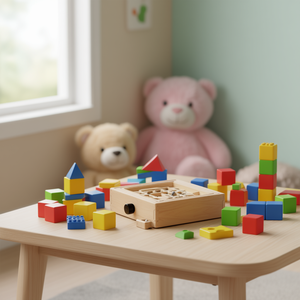 Labirinto Labyrinthe en bois 21x21x5 Cm pour enfants de 3 ans et plus, jouet éducatif - Product Image 3