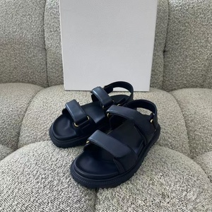 Sandalias de Lujo para Mujer, Estilo Veraniego, Plataforma de Cuero EVA, Zapatos Casuales Negros con Suela Plana, Sandalias Deportivas Casuales - Product Image 2