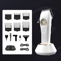 Tondeuse à cheveux professionnelle à moteur vectoriel haute vitesse 10000 tr/min, kit de tondeuse et machine à couper les cheveux avec station de charge