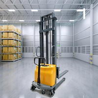 Gerbeur semi-électrique de 1,5 tonne, hauteur de levage de 3000 mm, alimenté par batterie, gerbeur manuel à pousser, prix économique