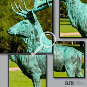 定制真人大小户外装饰金属青铜动物、鹿雕像 - Product Image 2