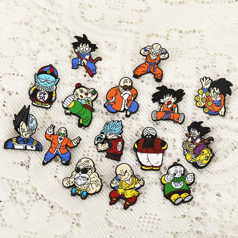 Japanische Anime Dragon Ball Z Pins Abzeichen 16 Arten hochwertige Metall Emaille Abzeichen Broschen für Animation Fans Geschenke