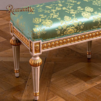 Ensemble de lit king size réglable de style français luxueux, style rococo, blanc or, bois massif assemblé, meubles élégants et anciens